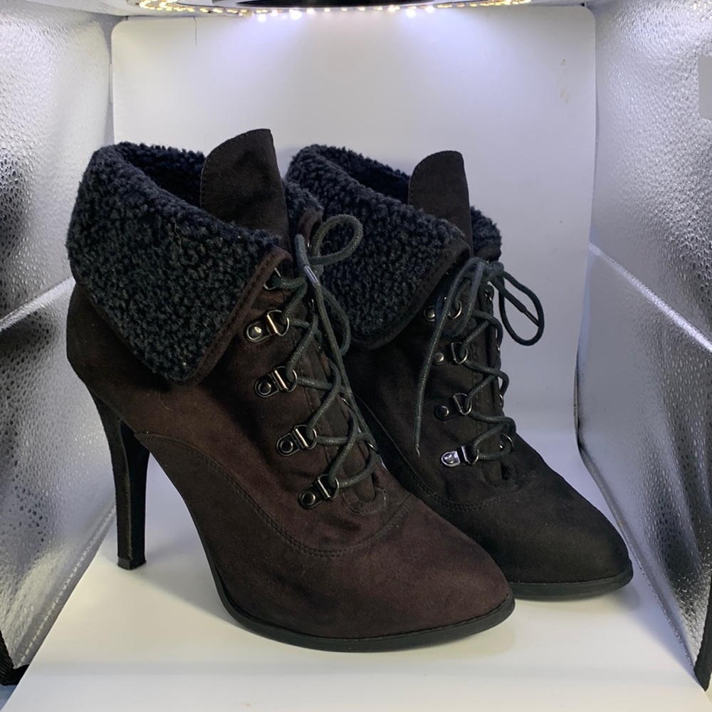 Kim Kardashian high heels ankle boots